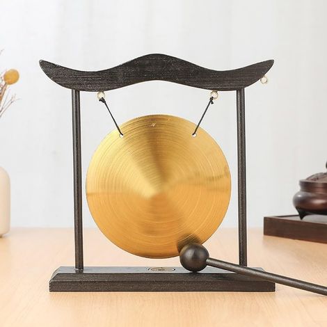 Messinggong 21 cm für Wohnzimmer und Büro (A) (1/5)