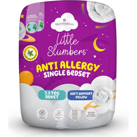 Slumberdown Kids Anti Allergy Bedset, 7.5 Tog, Single