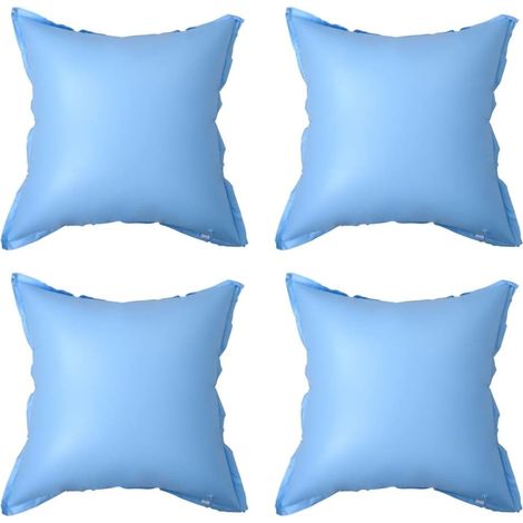 Coussin Gonflable Hivernage Piscine - Lot de 4 - PVC Bleu - Protection Glace - Pour Piscine Hors Sol - 110x110 cm (1/5)