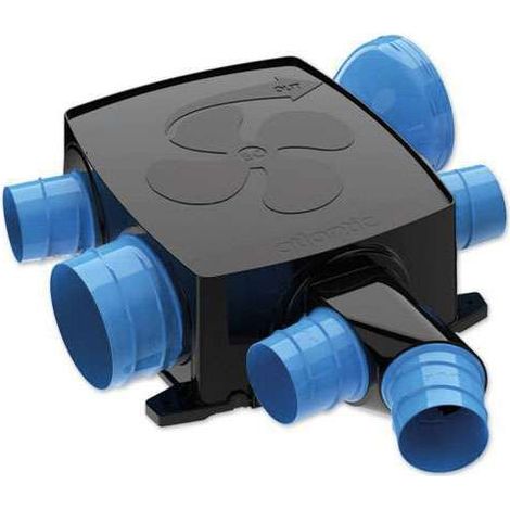 Atlantic – VMC simple flux hygroréglable – Débit max 300m³/h – 6 piquages sanitaires – Moteur silencieux – Pour espaces confinés