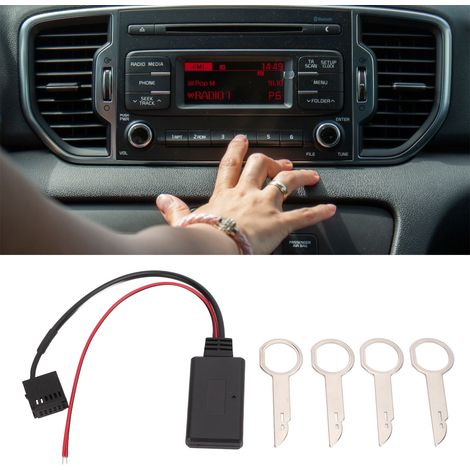 12-poliges Bluetooth-AUX-Funkmodul, Schlüsselentfernungswerkzeug für Ford Mondeo Focus C-Max Fiesta Fusion 6000CD Autoradio (1/5)