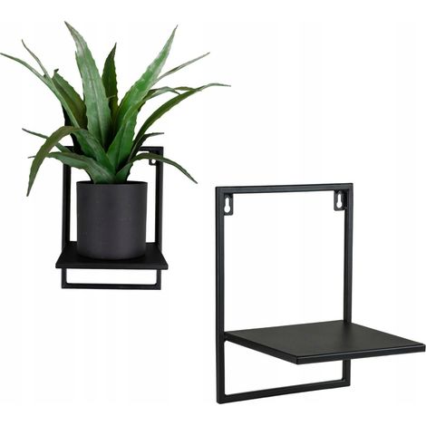 Soporte colgante de metal negro para flores Loft Elven S Negro 22x20x30 (1/5)
