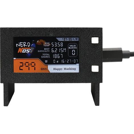 NerdMiner Nerdnos 80-300GH/S Bitcoin Solo Miner Connexion Wi-Fi BTC Asic Miner Bitcoin Crypto Miner Prise Royaume-
