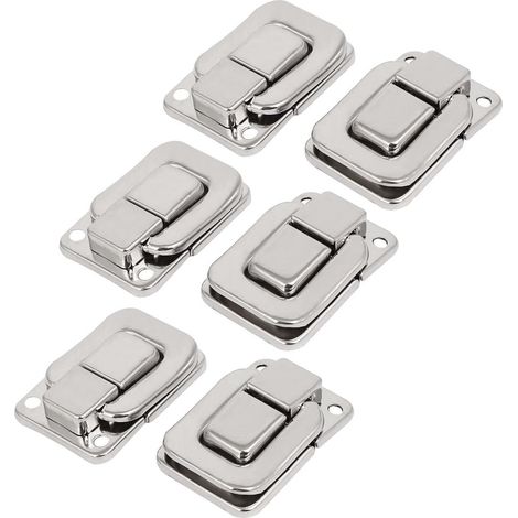 Boîte à outils Schmuckschatulle Loquet bascule Schloss Silber Ton 40x27x8mm 6st (1/3)