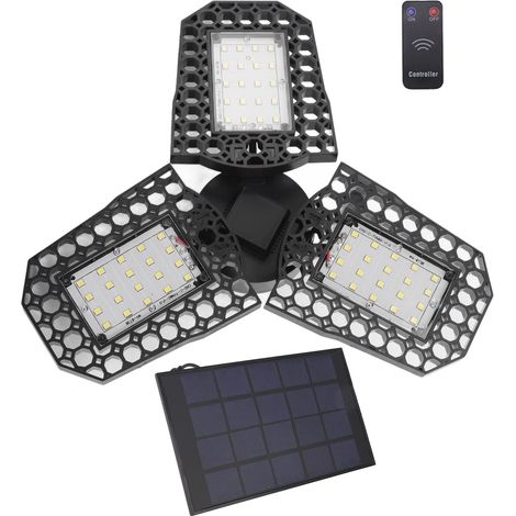 Luce solare da esterno IP65 impermeabile con telecomando, luce solare a LED per giardino, applique a LED, faretto, luci solari da esterno, lampada solare per illuminazione di cortile e giardino (1/5)