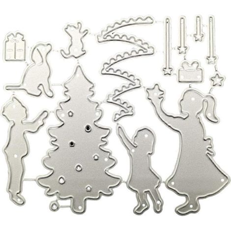 Weihnachtskarnevalsnacht-Metallstanzschablone DIY-Scrapbooking-Album-Papierkartenvorlage Prägeform Basteln