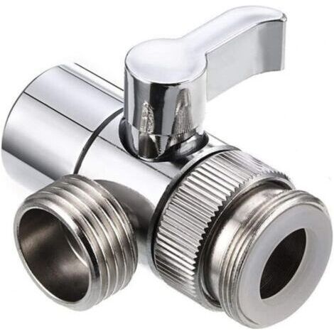 Filtre à eau - Adaptateur universel pour robinet - Douchette à main - Vanne d'inversion à 3 - Valve d'inversion - Valve de douche - Connecteur de pommeau de douche - Lavabo