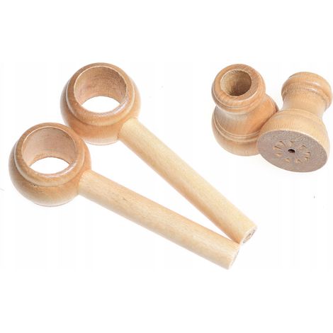 Staffa singola in legno per asta per tende, diametro 28 mm, faggio, 2 pezzi, classica (1/5)