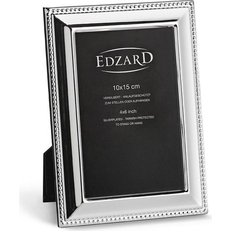 Cadre Photo en Métal Argenté pour Photo 10 x 15 cm, Protection Anti-Ternissement - PANGIVO (1/3)