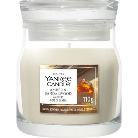 Candela Amber & Sandalwood 110g Marrone Yankee Candle