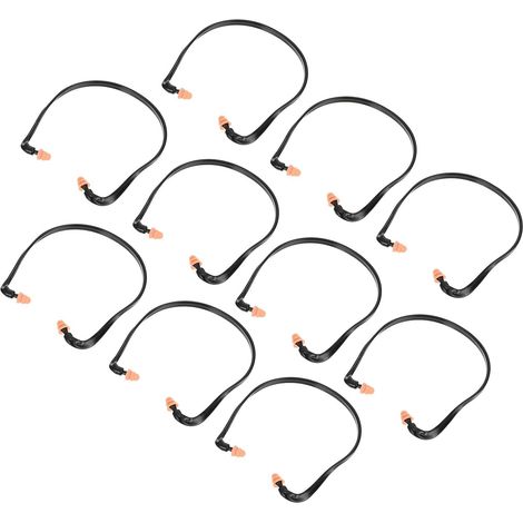 Bouchons D'oreilles Antibruit en Silicone Léger Noir, 10 Pièces, de Bruit pour Sommeil et Trains à Grosse Vitesse (1/5)