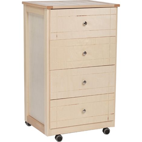 Carrello Cassettiera Giada con piano mattonelle in ceramica NATURALE (1/5)