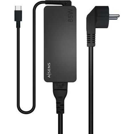 Cargador de Portátil Aisens ASCH-1PD65D-BK/ 1xUSB Tipo-C/ 65W