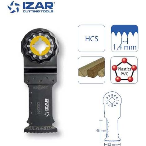 lame outil-multifonctions Starlock Izar coupe courbe pour bois tendre