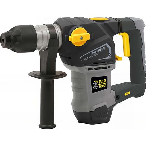Marteau perforateur SDS+ 1600W 6J, 4 fonctions, vitesse 800tr/min, percussion 4000cps/min, poignée auxiliaire, mallette