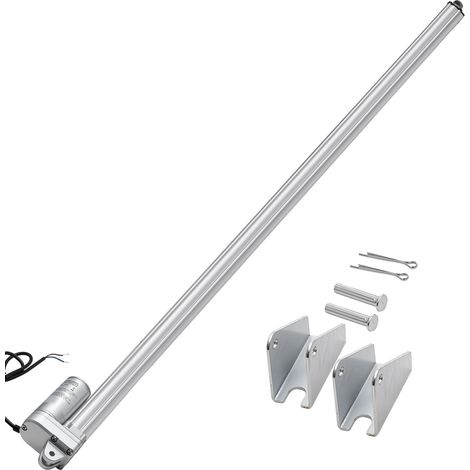 Actionneur Linéaire 12 V, Actionneur à Mouvement Linéaire Course 1016 mm, Étanchéité IP65, 3000 N, 5 mm/s, avec Support de Montage, pour Ouvre-portes, Trackers Solaires, Machines Industrielles (1/5)