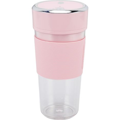 Bol mélangeur électrique 300 ml, batterie 1200 mAh, utilisation simplifiée, chargement USB, format portable, idéal pour le bureau, la maison et les voyages, rose. (1/5)