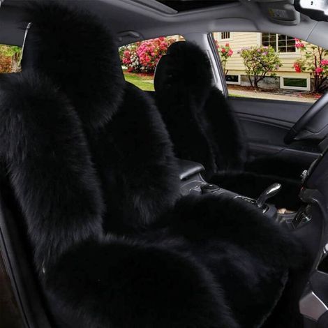Coussin de siège de voiture en laine, coussin de siège avant d'une seule pièce, coussin de siège en peluche, housse de siège universelle (1 pièce)dyk-alovez (1/3)