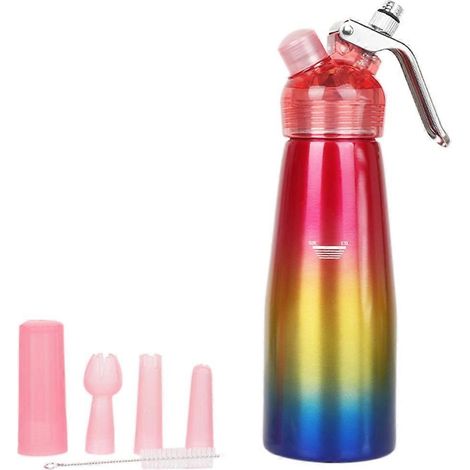 Sahnespender mit 3 Dekorierdüsen, auslaufsicher, 500 ml Fassungsvermögen