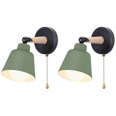 Stück Moderne grüne Wandleuchte, minimalistische Retro-Wandleuchte, nordische Innenwandleuchte, E27 (1/5)
