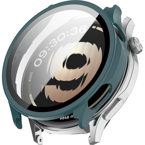 Funda 2 en 1 + cristal templado para Oppo Watch S, verde (1/5)