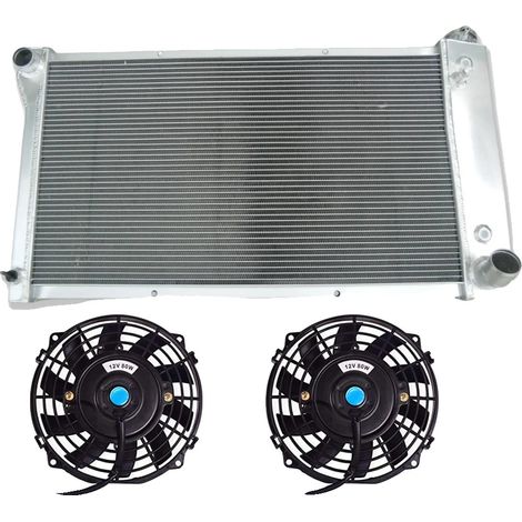 Radiador de aleación de aluminio, montaje frontal, compatible con Chevy Serie C/K/S/T, modelos 1967-1972, compatible con motores V8 y I6. (1/5)