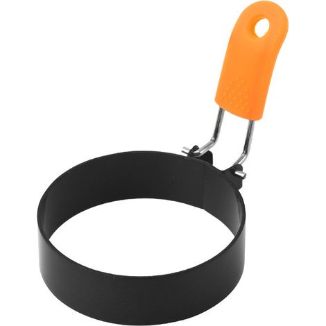 Set bestehend aus 2 Edelstahl-Eiervormännchen mit Metallringen und Anti-Anback-Schutz für den Braten, Braten von Eiervormännchen, Aufstellen und Wohnen, hohe Gebrauchstauglichkeit