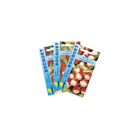Lot de Radis aux Formes Variées (3 sachets de graines à semer) - 30g