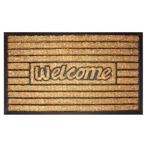 Zerbino fuoriporta rettangolare in cocco e gomma 40x80 cm Brixo Cocorub