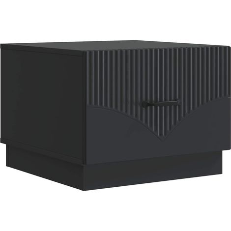 vidaXL  Coffee Table  with Drawer Black 49 x 50 x 37 cm Engineered Wood