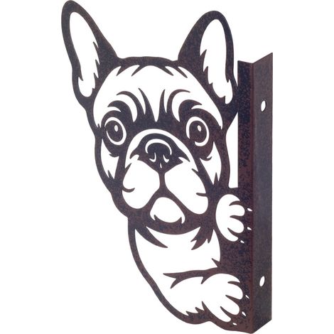 Decorazione da parete a forma di cane, decorazione in metallo in stile etnico, statuetta decorativa per casa e ufficio, regalo originale