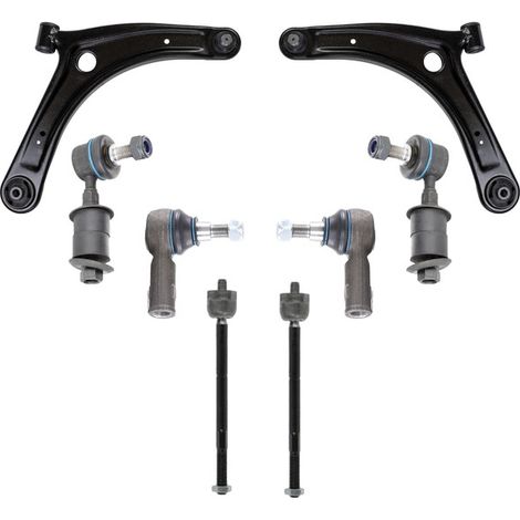 KIT BRACCIO OSCILLANTE 8 PEZZI COMPATIBILE CON MITSUBISHI OUTLANDER II (CWW) 2.0 DI-D ( / Kit Sospensione Completo OE/OEM / Bracci Oscillanti + Testine Sterzo / Sostituzione Diretta OEM