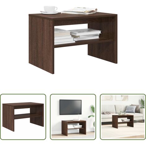 Meuble tv bois - Meuble TV chêne marron 60x40x40 cm bois d'ingénierie (1/5)