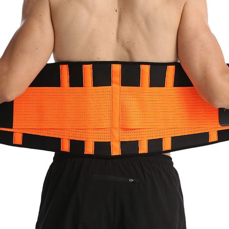 Ceinture De Soutien Lombaire - 4 Ressorts En Acier + 4 Ressorts À Mémoire - Confort Respirant - Pour Travail Ou Usage Quotidien - Taille Unique (1/5)