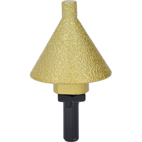 Fraise à chanfreiner diamantée 50 mm M10 pour agrandir et meuler les trous de marbre, quartz, carrelage en céramique et granit (1/5)