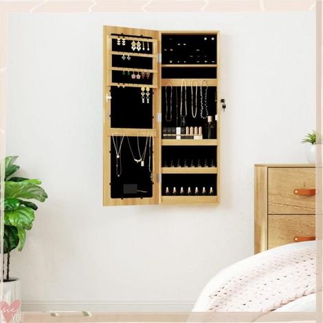 353252 Armoire à bijoux avec miroir et éclairage LED mural (1/5)