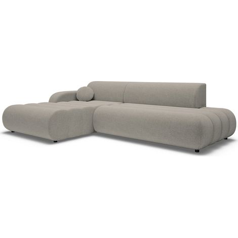 Selsey Arione - Ecksofa mit Schlaffunktion, Chenille Greige, 283 cm - links (1/5)