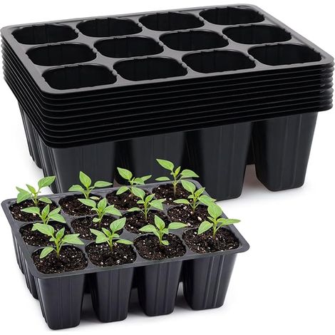 Plateau de Germination Réutilisable 120 Cellules avec Mini Serre, Kit de Culture Intérieur et Propagateur pour Semis, Herbes Aromatiques et Plantes, Accessoire Jardinage Éducatif (1/5)
