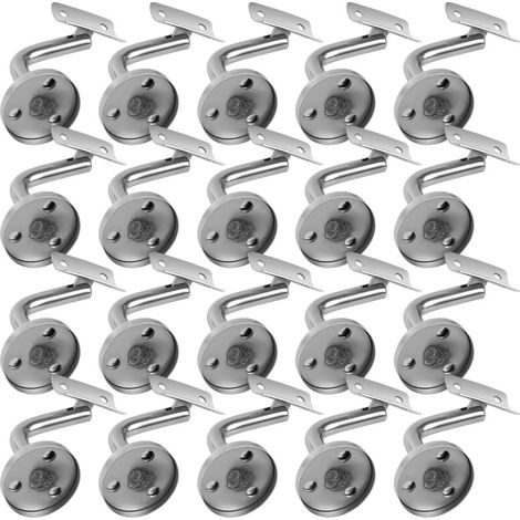 Staffe per corrimano in acciaio inox 304 per scale all'aperto e per interni, staffe per corrimano a parete per scale 20 pezzi (1/5)