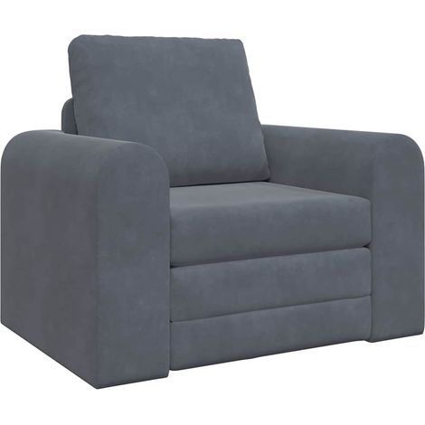 Canapé-lit，Canapé convertible Gris foncé 98 x 71 x 83 cm Velours CFW79150 (1/5)