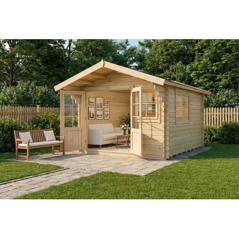 ECO Set - Abri de jardin Gabriel 300 x 400 cm Naturel , 28 mm Épaisseur paroi 338 467 (1/5)