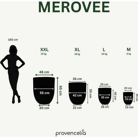 Vaso MEROVEE 23x35cm finitura ferro