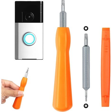 Tournevis pour sonnette Ring Doorbell, tournevis T6 T15 pour sonnette vidéo Ring Video Doorbell, Doorbell 2, Doorbell Pro, modèles de sonnette vidéo Ring Video, changement de batterie, charge et (1/5)