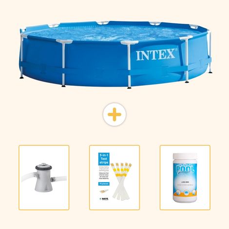Intex Piscine Tubulaire Ronde - 305x76 cm - 4-pièces SCB73 (1/5)
