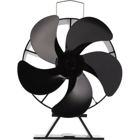 Ventilateur de poêle à chaleur, 5 pales, cheminée à bois, circulation chaude, résistante aux hautes températures (1/5)