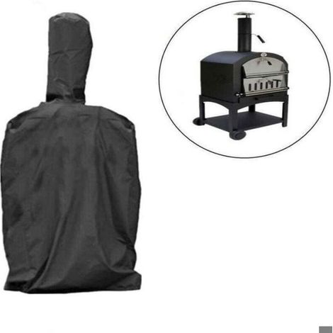Housse de four à pizza extérieure, housse de protection pour fours de jardin avec cordon, étanche, anti-poussière, noir Oxford (1/4)