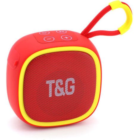 TG659 MINI Enceinte Bluetooth sans fil portable avec caisson de basses, audio stéréo pour le sport en extérieur, compatible carte TF et radio FM pour voiture - Rouge (1/2)
