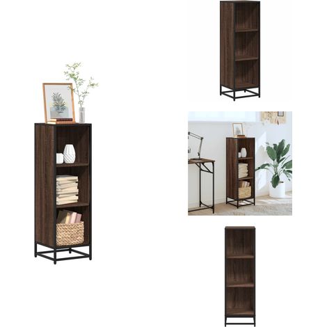 Bibliothèque chêne marron 33,5x33x107,5 cm bois d'ingénierie - Armoire À Livres - Armoires À Livres - Bibliothèque - Armoire De Rangement (1/5)