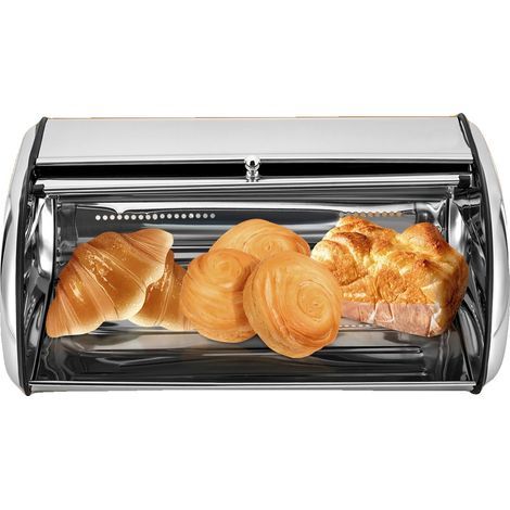 Boîte à pain, forme ovale, utilisation sur le comptoir, Argent (1/5)