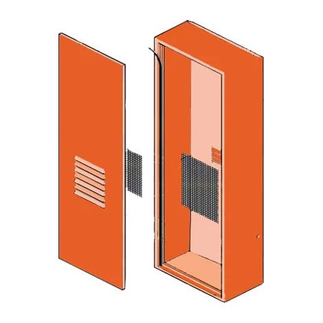 faac pièce détachée coffre et porte 640 (ral 2004) 63000628 (1/2)